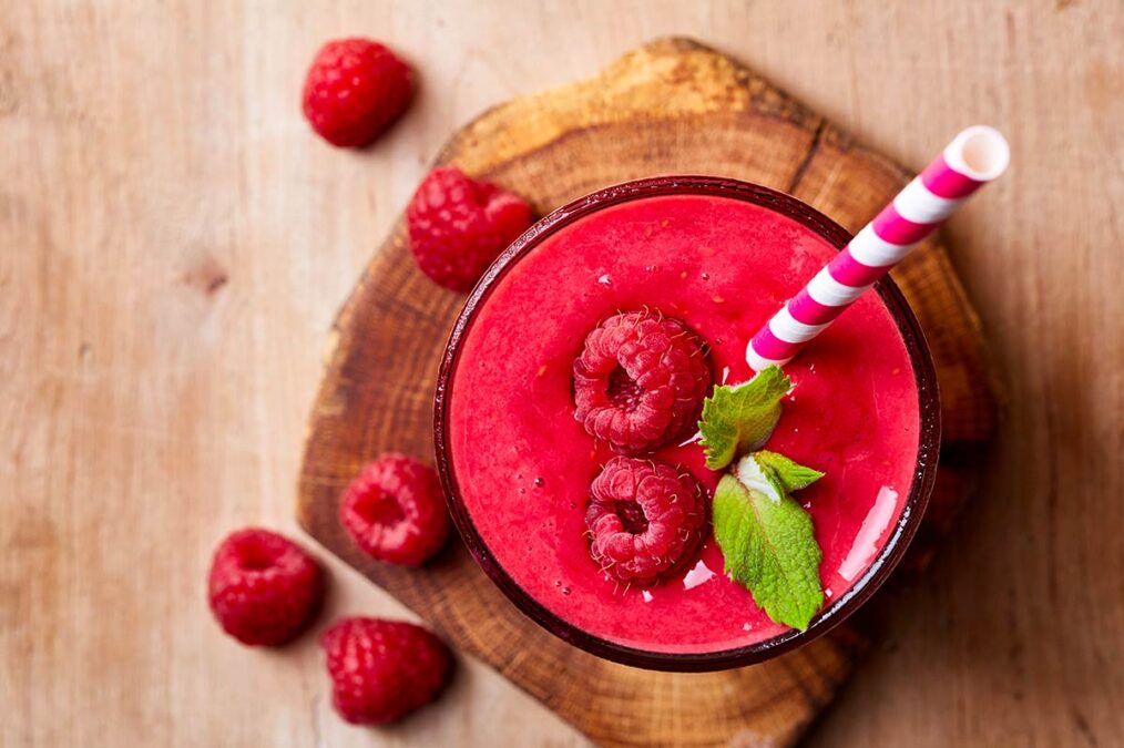 smoothie banane framboise