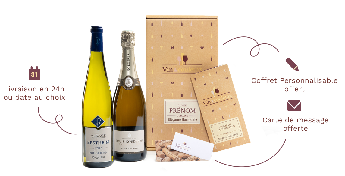 coffret personnalisable vin couleurs